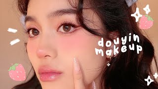 DOUYIN CHOCOLATE STRAWBERRY MAKEUP 🍓✨ [upl. by Geoffry499]