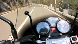 Moto Guzzi Breva 750 with Mistral silencer onboard camera [upl. by Aitital]