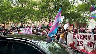 ProPalestinian protesters protest outside Outright International gala in NYC [upl. by Esserac]