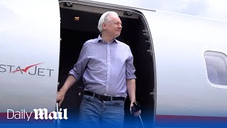 Julian Assange is free Wikileaks founder boards private plane to Australia after prison release [upl. by Kcirderf]