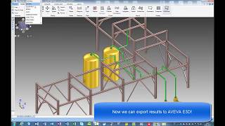 E3D 2 ROHR2 Import from AVEVA PDMS E3D to ROHR2 and export of results vv [upl. by Noryb]