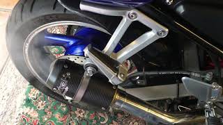 Yamaha FZS600 Fazer Lextek Exhaust fitted [upl. by Otineb]