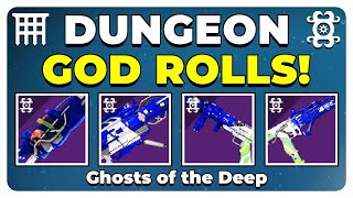 Destiny 2 Ghosts of the Deep Dungeon GOD ROLL GUIDE PVE Rankings [upl. by Akili]