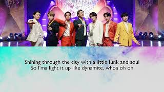 Dynamite  BTS lyrics [upl. by Eyot]