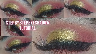 How to do cut crease eyes makeup step by step in very easy way  eyeshadow tutorial [upl. by Manoop]