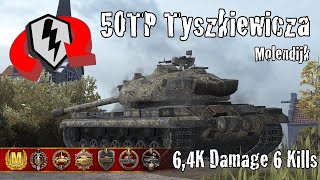 50TP Tyszkiewicza  64K Damage 6 Kills  WoT Blitz Replays [upl. by Akselav]