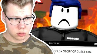 REACTING TO THE SAD DARK ROBLOX STORY OF GUEST 666 [upl. by Olethea]