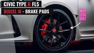 DIXCEL M BRAKE PADS  WAY LESS DUST  FL5 CIVIC TYPE R [upl. by Sherwynd]