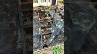 Old deck removal with mosquito net diy k [upl. by Peers]