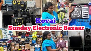 Sunday Electronic Bazaar  Kovai  Sunday Market  Marakadai  Prabhas view [upl. by Haisi]