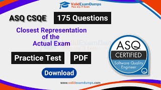 ASQ CSQE Exam Certified Software Quality Engineer Exam [upl. by Waine]