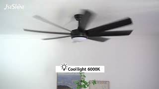 8 Blades Dimmable LED Ceiling Fan with Remote Control Lower Noise [upl. by Ailecnarf]