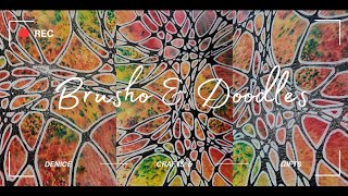 How to Make Easy Brusho and Doodle Art watercolor watercolour [upl. by Hullda]