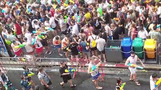 Songkran Festival  Silom Road Part 4  Bangkok Thailand [upl. by Eitsyrhc283]