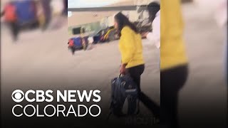 After cellphone caught fire on plane in Denver some passengers panicked [upl. by Bora]