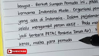 Contoh Naskah Teks Pidato Peringatan Sumpah Pemuda Tema quotPeranan Pemuda Bagi Bangsa dan Negaraquot [upl. by Ennoval]