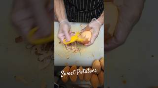 How to Peel Sweet Potatoes shorts short youtubeshorts halloween [upl. by Ameerak450]