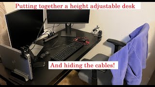 Hiding the cables and putting together a realspace electric height adjustable desk [upl. by Aicilegna910]