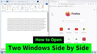 How to Open Two Windows Side by Side  Windows 11 Tips amp Tricks [upl. by Milinda883]