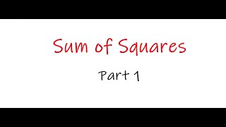 Sum of Squares Part 1 TMSCAUIL Number Sense [upl. by Atinahc]