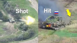 Horrible A real tank duel between Russian and Ukrainian tanks [upl. by Rimma317]