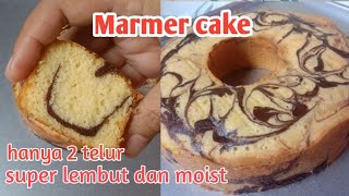 resep marmer cake 2 telur super lembut dan moist [upl. by Nnybor576]