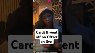 Cardi B respond to cheating on Offset Rumors on live cardib offset [upl. by Kerstin892]