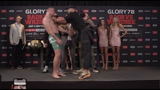 WEIGH INS GLORY 78 BADR VS WRZOSEK  Hari a poussé son adversaire [upl. by Lil502]