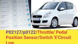 P02127p0122Throttle Pedal Position SensorSwitch ECircuit Low DaigonosScancode [upl. by Ellmyer]