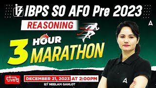 IBPS SO Reasoning Marathon  IBPS SO Marathon 2023  IBPS SO Reasoning Classes [upl. by Akcira207]