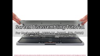 Screen Disassembling Tutorial For MacBook Pro 13quot A2338 M1 2020 M2 2022 [upl. by Ellenehc]