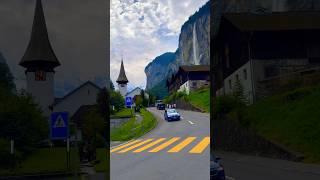 Gorgeous Lauterbrunnen✨ swissvillages waterfall mountains swisslandscapes shorts nature [upl. by Ainet]