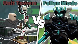 Unit Towers ONLY VS Fallen Mode SOLO  TDS Tower Defense Simulator Roblox [upl. by Etteniotna557]