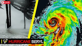 🌀HURRICANE BERYL Live Storm Chasers Part 3 Whatevers left [upl. by Tommy]