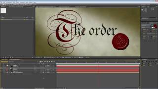 After Effects Tutorial  Parchment and red wax seal The Order pt1 [upl. by Orestes]