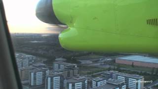 Approach amp Landing at London City Airport  SkyWork DASH8 Q400 [upl. by Rotsen696]