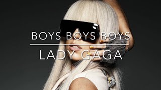 Boys Boys Boys karaoke Lady gaga [upl. by Ellett]