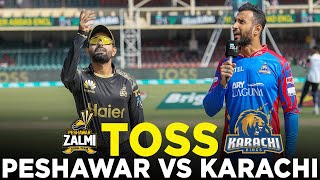 Toss  Peshawar Zalmi vs Karachi Kings  Match 6  HBL PSL 9  M2A1A [upl. by Peti427]