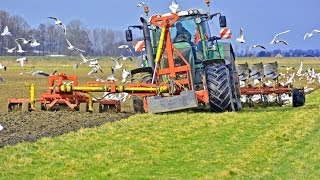 Ploughing and soil preparation in one pass with a Fendt 936 Vario with Kverneland 7 furrow LO 100 [upl. by Jeffie]