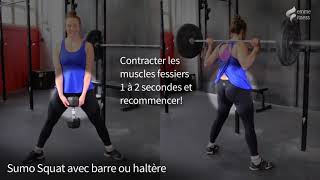 Sumo Squat barre haltère amp élastique [upl. by Husein]