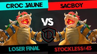 STOCKLESS 43 Loser Final  Croc Jaune Bowser vs SacBoY Bowser [upl. by Eveivenej]