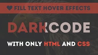 Fill Text Hover Effect  Css Effects  only html and css [upl. by Durkin]