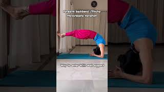 forearmstand with wall yogayogatutorialbackbendyogawallyogabackbend [upl. by Nataniel]