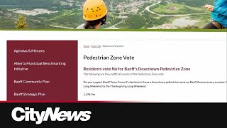 Residents vote no for Banff’s Downtown Pedestrian Zone [upl. by Ayal]