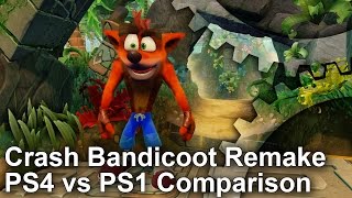 Crash Bandicoot PS4 Remake vs PS1 Graphics Comparison [upl. by Yurik]