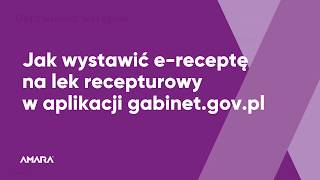 Jak wystawić ereceptę na lek recepturowy w aplikacji Gabinetgovpl [upl. by Rasla]