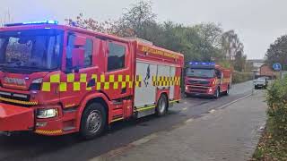 Melding om brand på skole i Aarhus [upl. by Sutniuq]