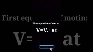 Three equations of motion shorts shortsvideo viralshort [upl. by Aver]