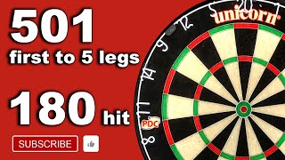 501 Darts Match outshotdarts vs intermediate Scolia bot first to 5 Legs 501 [upl. by Tirrej]