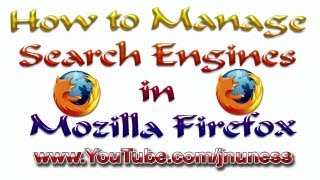 How to Manage Search Engines in Firefox [upl. by Nylodnew]